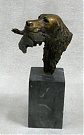 Escultura de cão Springer spaniel inglês em bronze 