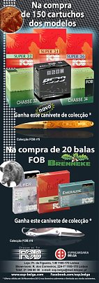 Cartuchos FOB - Promoo de Novembro: Na compra de 150 cartuchos oferta do novo canivete FOB n 5. (CAMPANHA J ENCERRADA)